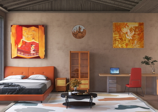 Orange Bedroom 🧡 Design Rendering