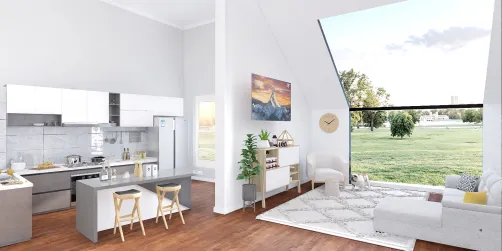 living room and kitchen✨️