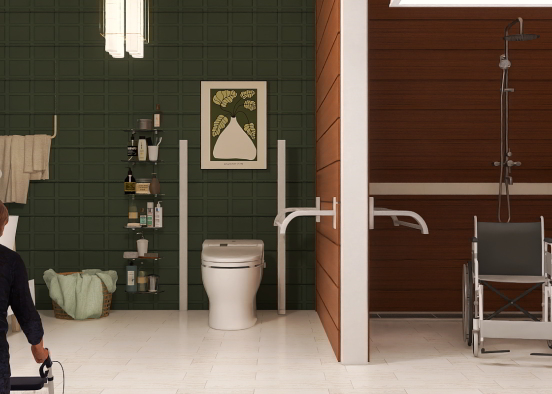 bathroom adapted for the elderly Design Rendering
