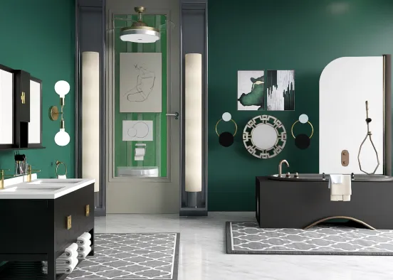 Guest bathroom ￼ Design Rendering