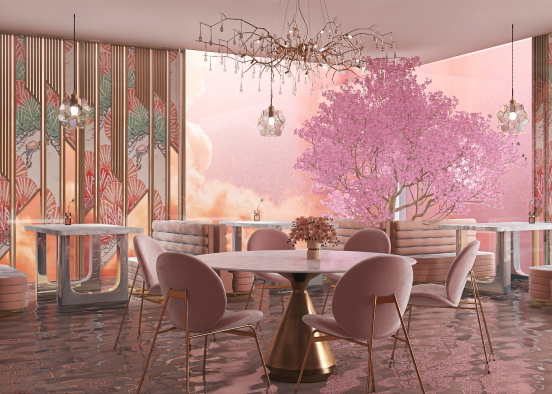 Pink Coffee shop 🌸 Design Rendering