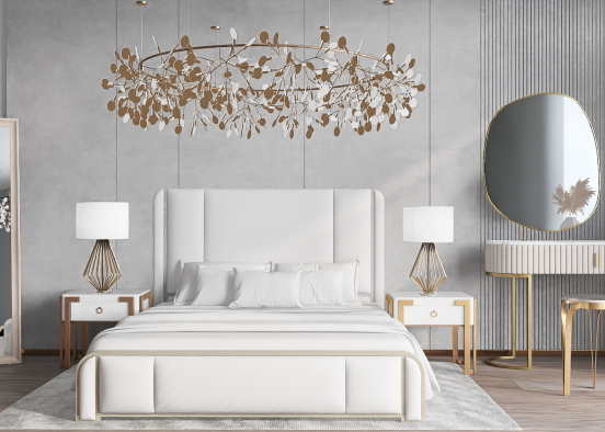 Luxury bedroom Design Rendering
