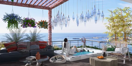 Private rooftop garden 