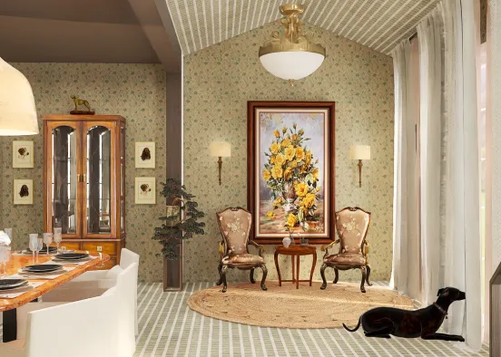 Mix of Modern & Antiques  Design Rendering