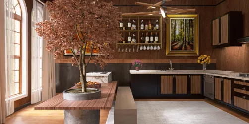 mooie natuurlijk houten keuken eetruimte 