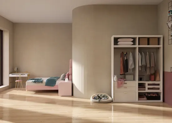 a cozy room for a girl/уютная комната для девочки Design Rendering