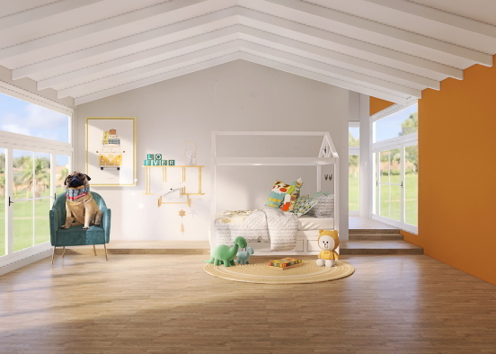 Vintage Toddler Room With Toys Galore!! Design Rendering