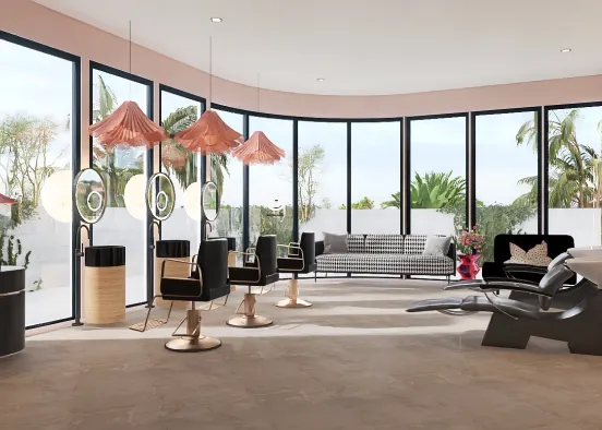 Miami luxury salon Design Rendering