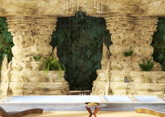 spa in the cave Design Rendering