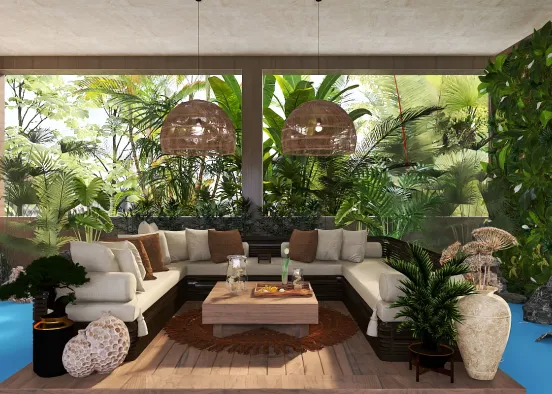 Indoor Rain Forest Inspired Design
 Design Rendering