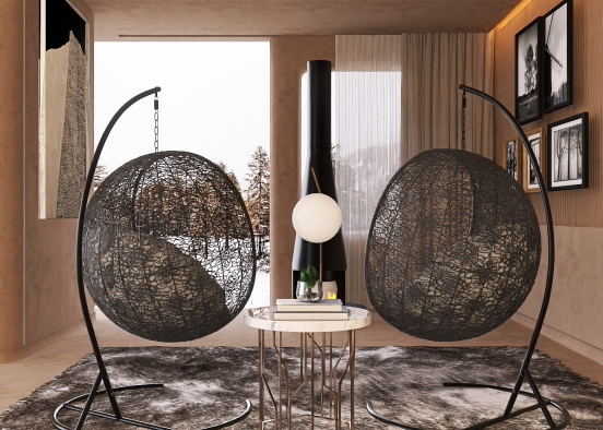 Winter room Getaway for two 🖤 Design Rendering