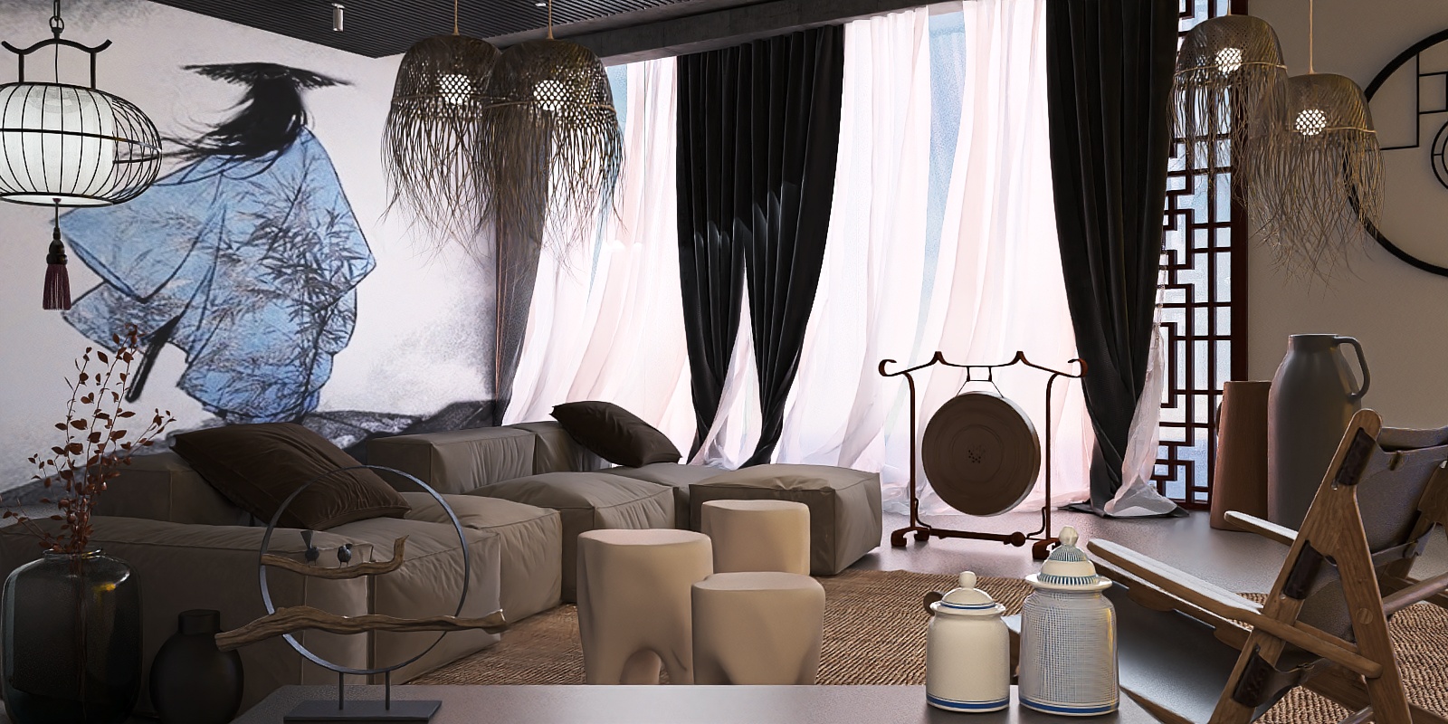 Modern Chinese Wabi-Sabi Style