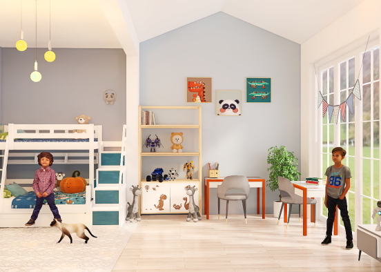 Boy's room 🤍💙 Design Rendering