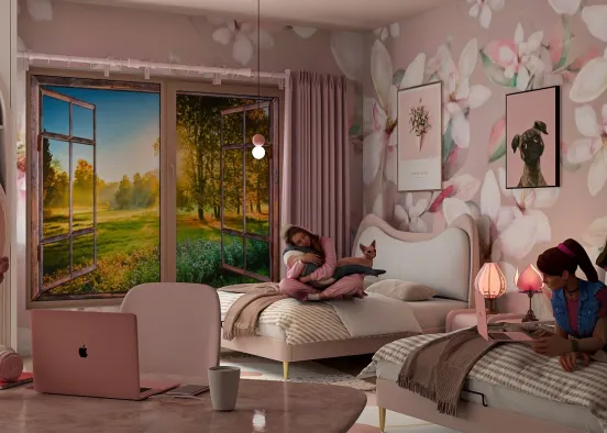 # Sisters room🩷 Renderização de Design