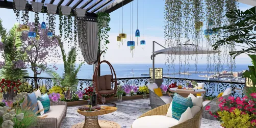 an outdoor patio