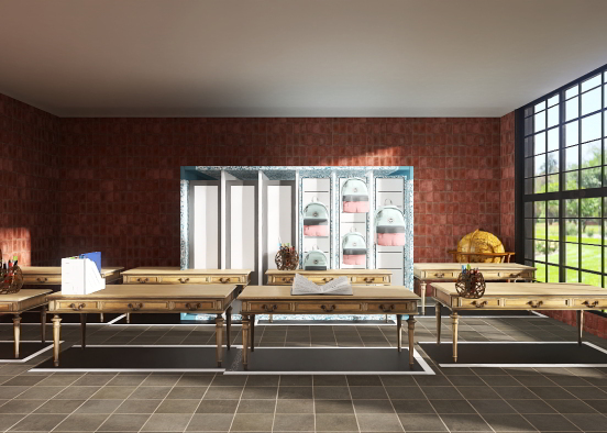 Classroom in progress Design Rendering