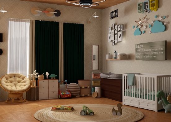 Nursery and Baby Bonding  Design Rendering
