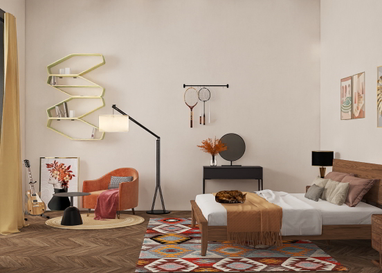 Autumn Bedroom by TNPLJN Design Rendering