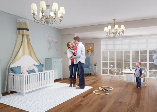 Baby Boys Nursery 💙🐰 Design Rendering