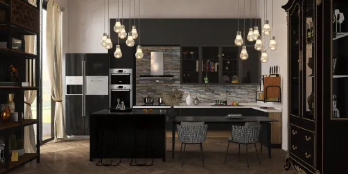 1. Blacky kitchen 
