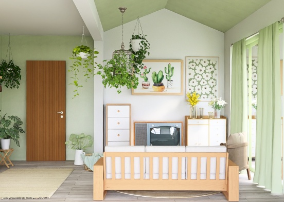 Cozy Green Farmhouse Sweet Color Pallette 🌻🌿🧺 Design Rendering