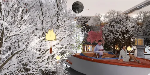 Chilly but romantic nite on a boat 