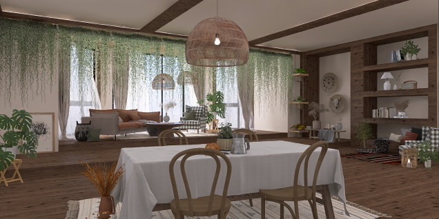 Rustic/Farmhouse/Boho - Livingroom/Dining Area