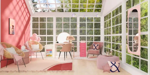 Pink/red chill room