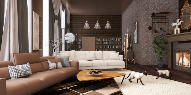 Chocolate living room