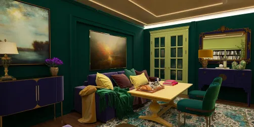 Purple/yellow/green