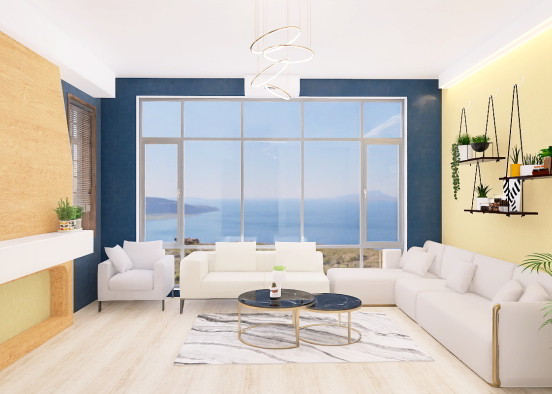 Elegant living room  Design Rendering