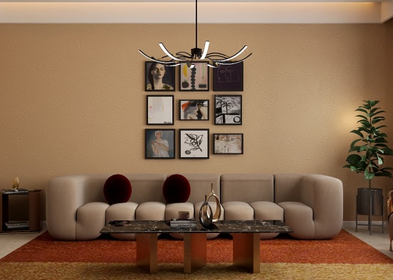 Light Deluxe Sitting Room Design Rendering