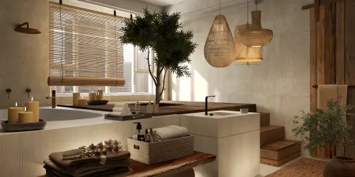 Wabi-Sabi Vibe Bathroom