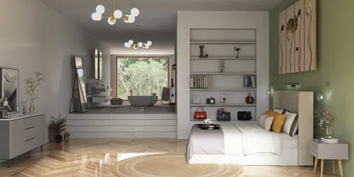 Dormitorio con baño en suite 