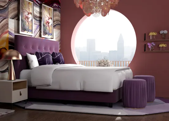 # Purple corners of peace Renderização de Design