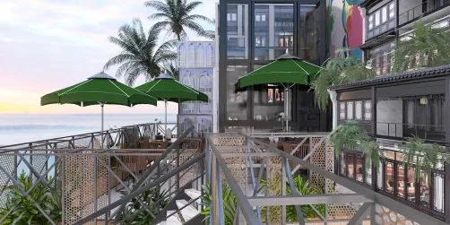 Apartamentos y terrazas de verano
