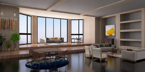 spacious entertainment room 
