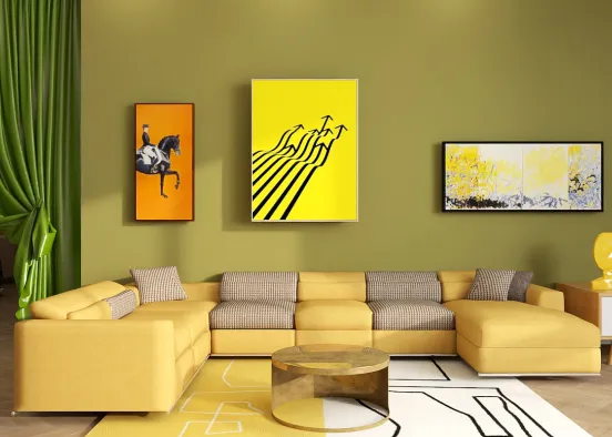 En jaune 🌞 et vert 🌿 Design Rendering