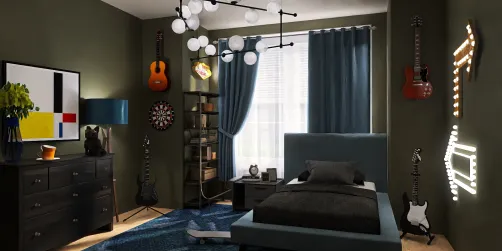 Teenage boy bedroom