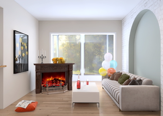 Silvester-happy new year room Design Rendering
