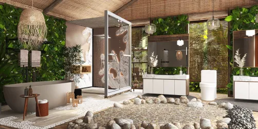 Zen tropical bathroom 