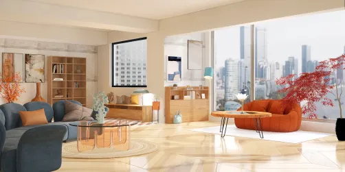 Orange & Blue Minimalistic Modern