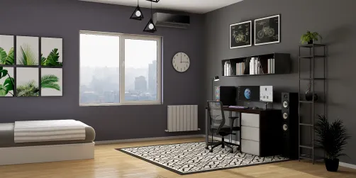 habitación juvenil gamer.