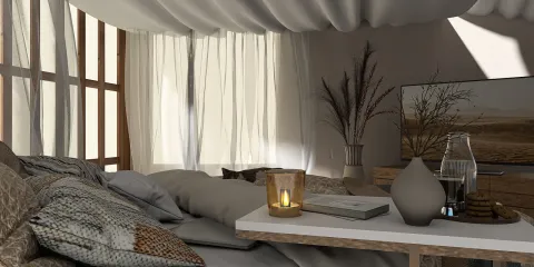 cozy living room with a modern sofa and coffee table showcasing minimalistic design and natural light, featuring a 3D rendering from Homestyler for interior decor enhancement