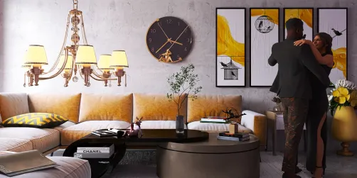 Yellow living room idea 💡