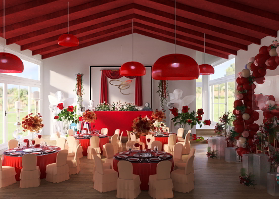 Valentine's reception Design Rendering