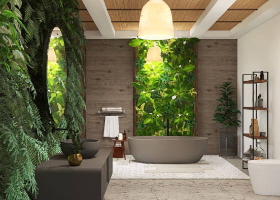 Baño verde
 Design Rendering