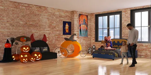 Halloween themed bedroom 