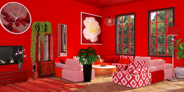 Rose Red Living Room 