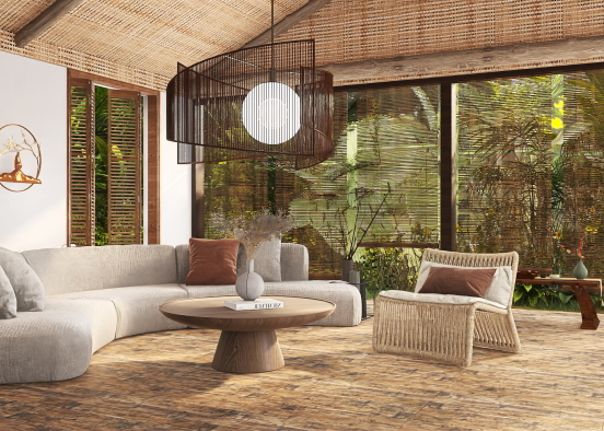 Bohemic living room Design Rendering